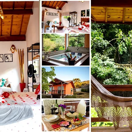Chale Canto Do Galo 2 - Hidro Da Jacuzzi, Lareira Ecologica, Cozinha Completa, Wi-Fi 80Mbps, Proximo A Comercio Local E Relaxando Ao Som Do Riacho Goncalves Exterior photo