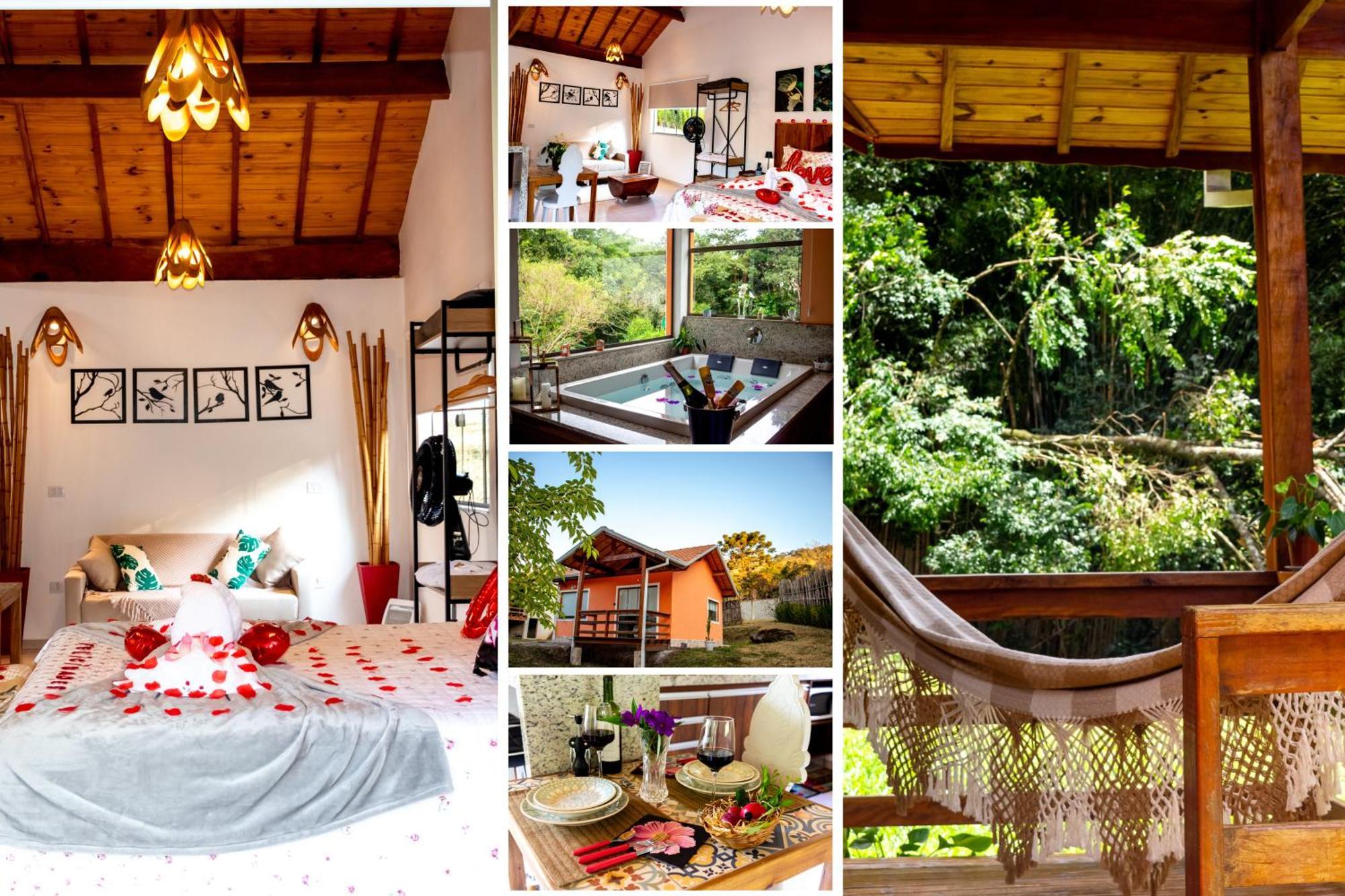 Holiday home Chale Canto Do Galo 2 - Hidro Da Jacuzzi, Lareira Ecologica, Cozinha Completa, Wi-fi 80mbps, Proximo A Comercio Local E Relaxando Ao Som Do Riacho *